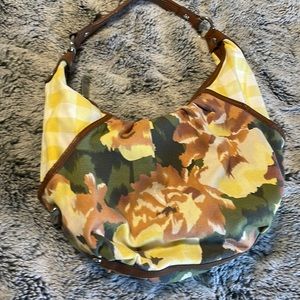Summer Floral and Plaid Purse